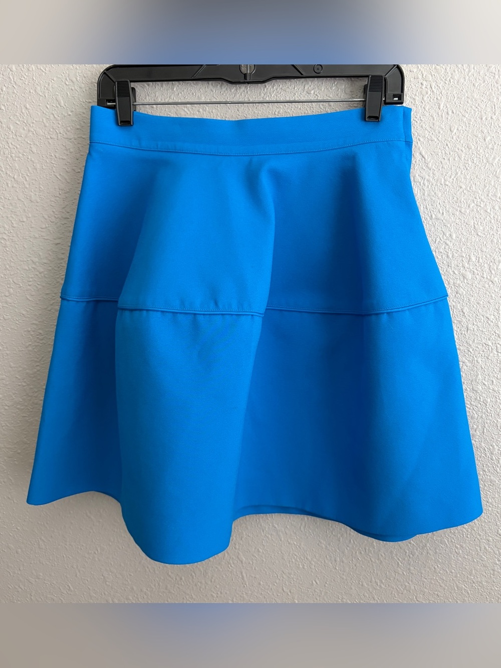 H&M Bright Blue Skater Flared Scuba-Like Skirt